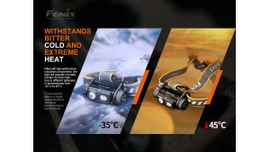 Fenix HM60R NEW - Lanternă frontală - 1300 Lumeni - 120 Metri - Camo